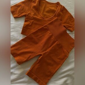 Orange Two-Piece Activewear Set